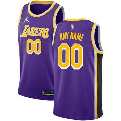 Los Angeles Lakers Customized Purple Statement Stitched Swingman Jersey