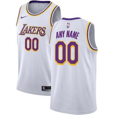 Los Angeles Lakers Customized White Stitched Swingman Jersey