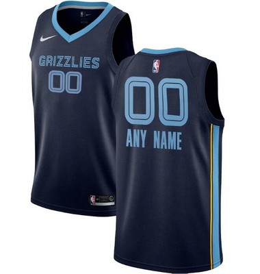 Memphis Grizzlies Customized Navy Stitched Swingman Jersey