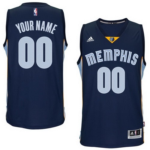 Memphis Grizzlies Customized Navy Swingman Adidas Jersey
