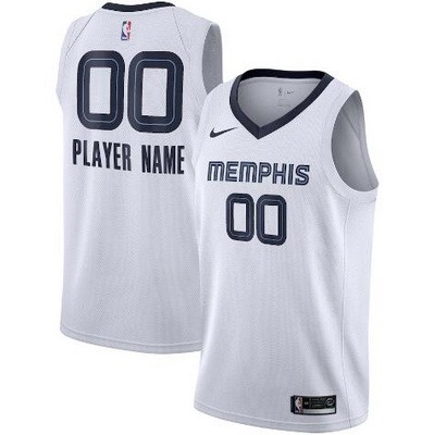 Memphis Grizzlies Customized White Stitched Swingman Jersey