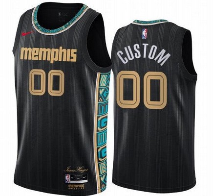 Memphis Grizzlies Customized Black 2021 City Stitched Swingman Jersey