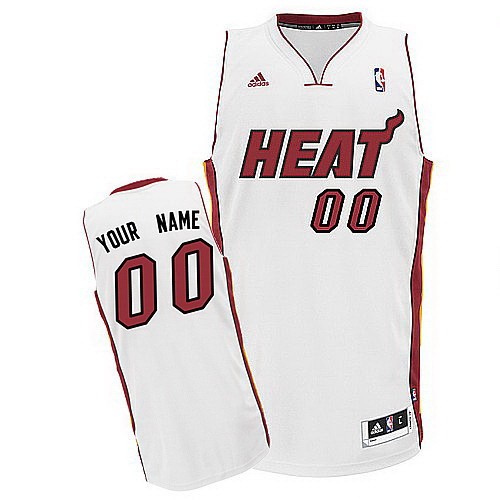Miami Heat Customized White Swingman Adidas Jersey