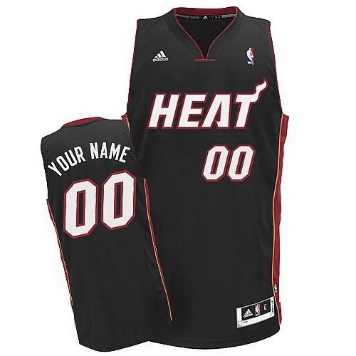 Miami Heat Customized Black Swingman Adidas Jersey