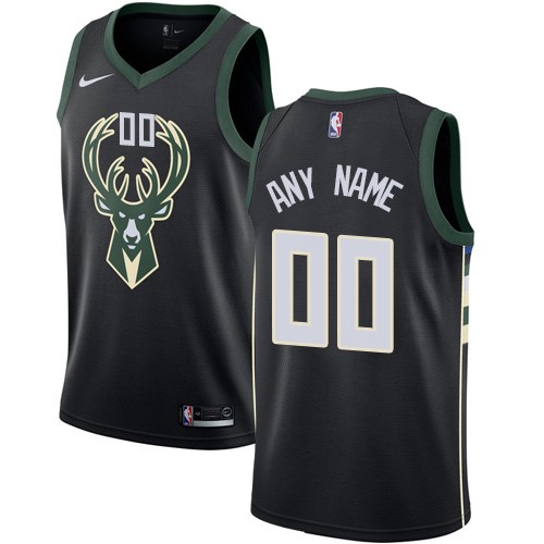 Milwaukee Bucks Customized Black Icon Swingman Nike Jersey