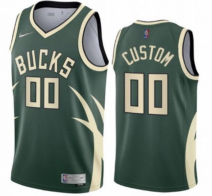 Milwaukee Bucks Customized Green 2021 Earned Stitched Swingman Jersey