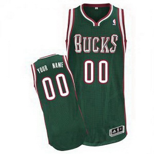 Milwaukee Bucks Customized Green Swingman Adidas Jersey