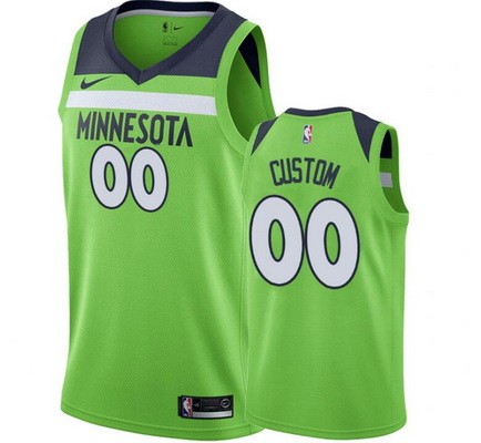 Minnesota Timberwolves Customized Green Statement Stitched Swingman Jersey