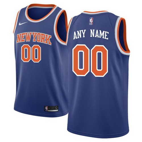 New York Knicks Customized Blue Icon Swingman Nike Jersey
