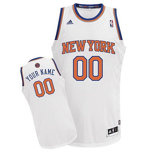 New York Knicks Customized White Swingman Adidas Jersey
