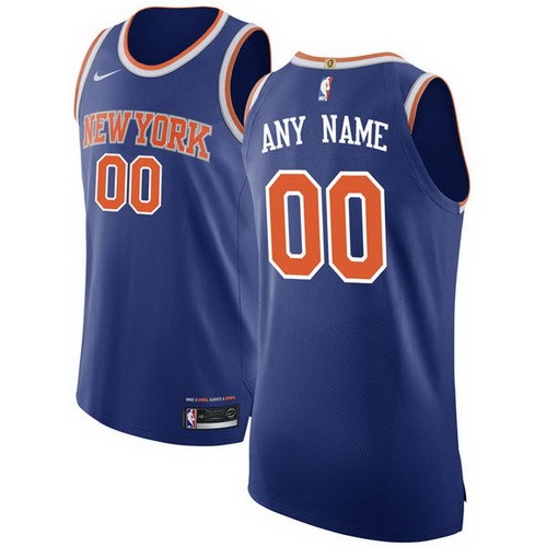 New York Knicks Customized Blue Swingman Nike Jersey