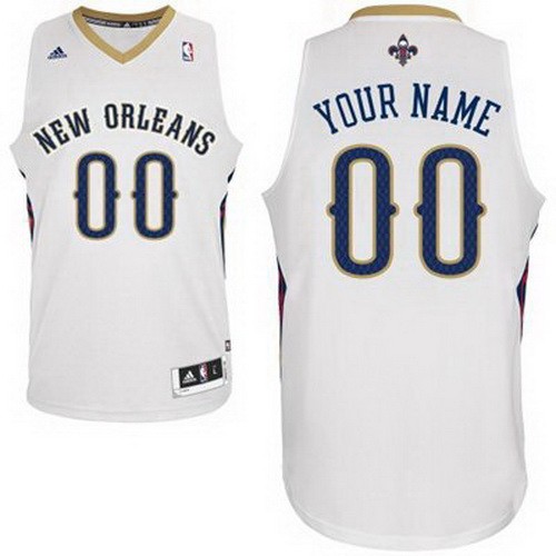 New Orleans Pelicans Customized White Swingman Adidas Jersey