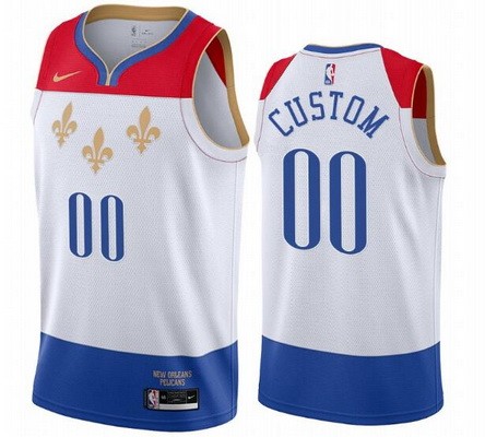 New Orleans Pelicans Customized White 2021 City Stitched Swingman Jersey