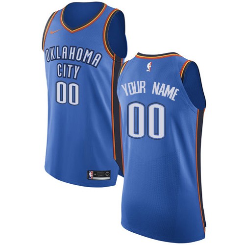 Oklahoma City Thunder Customized Blue Swingman Nike Jersey