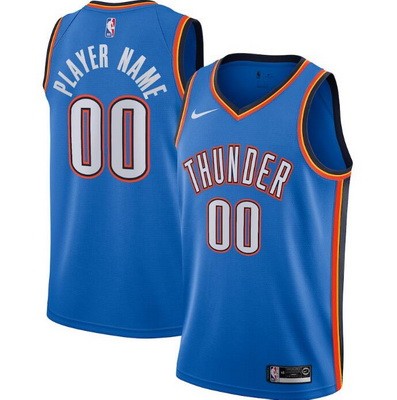 Oklahoma City Thunder Customized Blue Stitched Swingman Jersey