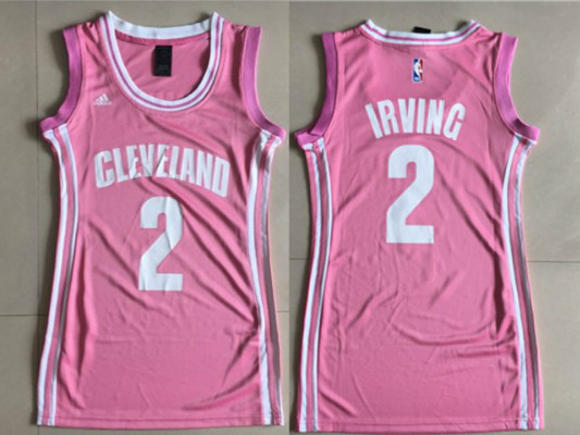 Cavaliers 2 Kyrie Irving Pink Women Swingman Jersey