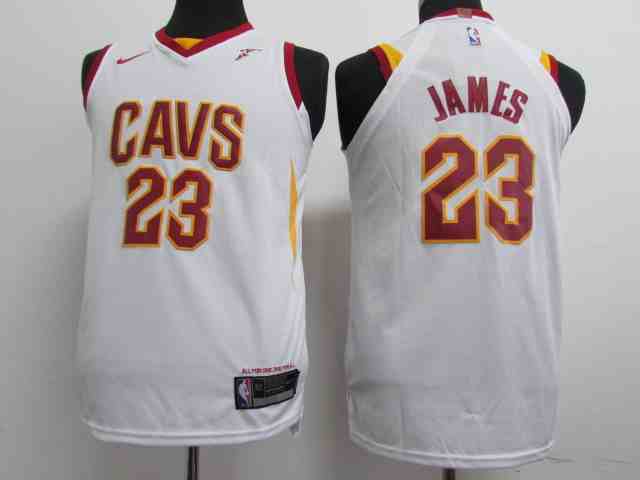 Cavaliers 23 LeBron James White Youth Nike Authentic Jersey
