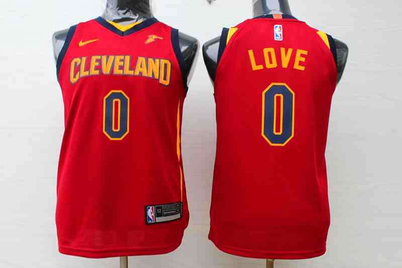 Cavaliers 0 Kevin Love Red Youth Nike Replica Jersey