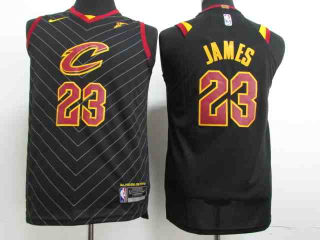 Cavaliers 23 LeBron James Black Youth Nike Authentic Jersey