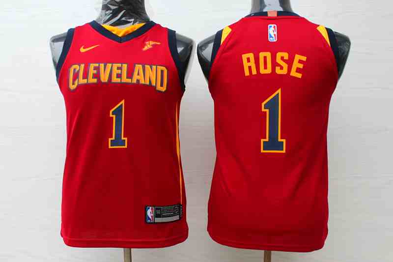 Cavaliers 1 Derrick Rose Red Youth Nike Replica Jersey
