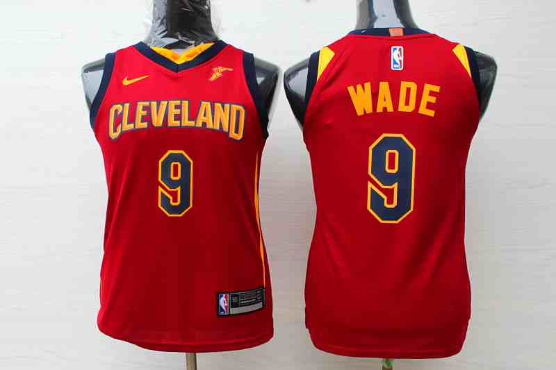 Cavaliers 9 Dwyane Wade Red Youth Nike Replica Jersey