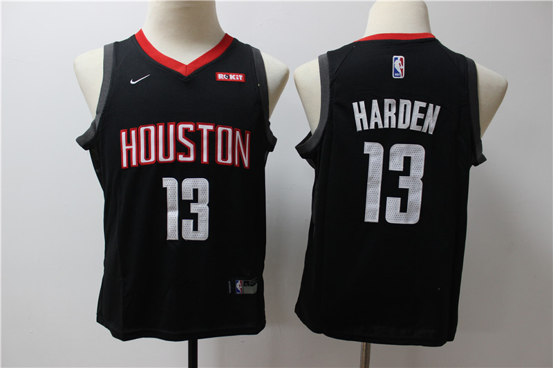 Houston Rockets 13 James Harden Black Youth Nike Swingman Jersey