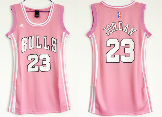 Bulls 23 Michael Jordan Pink Women Swingman Jersey