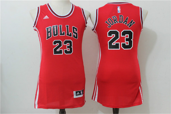Bulls 23 Michael Jordan Red Women Swingman Jersey