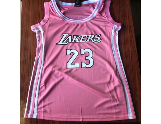 Lakers 23 Anthony Davis Pink Women Nike Swingman Jersey