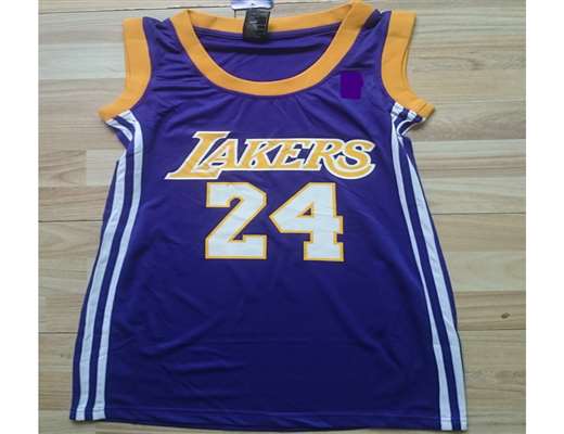 Los Angeles Lakers 24 Kobe Bryant Blue Women Replica Jersey