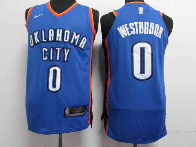 Thunder 0 Russell Westbrook Blue Nike Youth Authentic Jersey