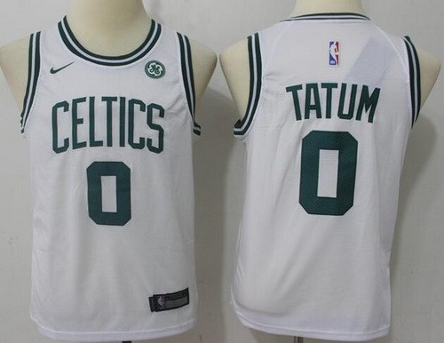 Youth Boston Celtics #0 Jayson Tatum White Icon Sponsor Swingman Jersey