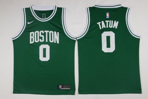 Youth Boston Celtics #0 Jayson Tatum Green Icon Swingman Jersey