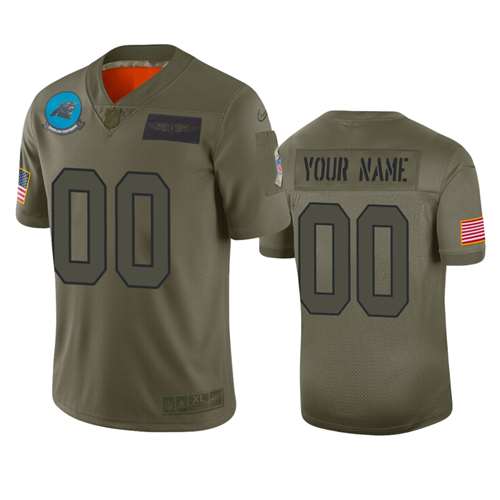 Carolina Panthers Customized 2019 Camo Salute To Service NFL Stitched Limited Jersey