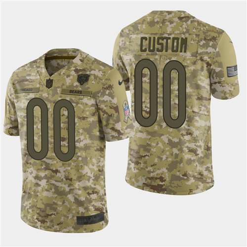 Chicago Bears Customized Camo Salute To Service NFL Stitched Limited Jersey
