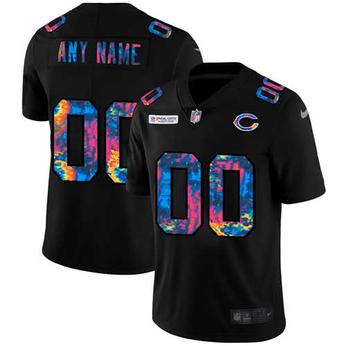 Chicago Bears Customized 2020 Black Crucial Catch Limited Stitched Jersey