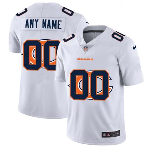 Chicago Bears Customized 2020 White Team Big Logo Limited Stitched Jersey