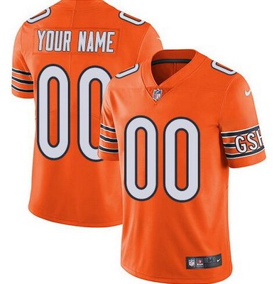 Chicago Bears Customized Limited Orange Vapor Jersey