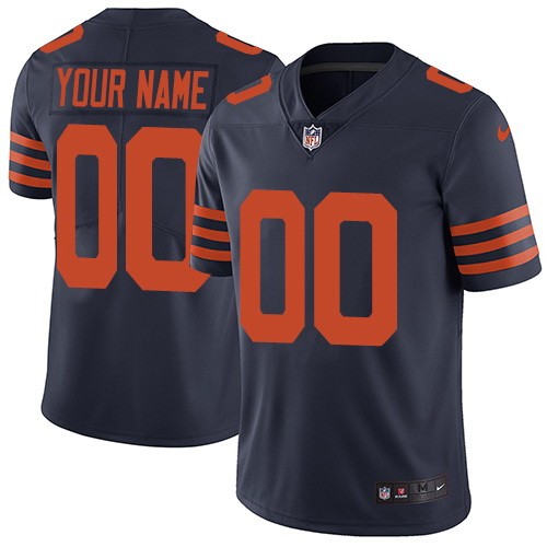 Chicago Bears Customized Limited Navy Orange Vapor Untouchable Jersey