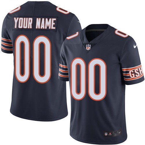 Chicago Bears Customized Limited Navy Vapor Untouchable Jersey