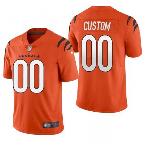 Cincinnati Bengals Customized 2021 New Orange Vapor Untouchable Limited Stitched Jersey