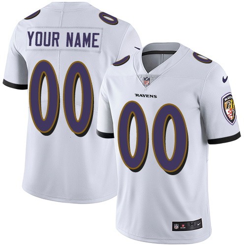 Baltimore Ravens Customized Limited White Vapor Untouchable Jersey