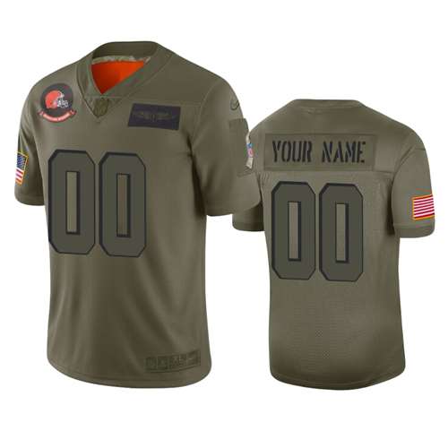 Cleveland Browns Customized 2019 Camo Salute To Service NFL Stitched Limited Jersey