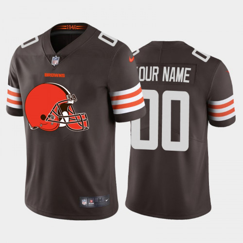 Cleveland Browns Customized Brpwn 2020 Team Big Logo Stitched Limited Jersey