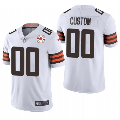 Cleveland Browns Customized 2021 White 75th Anniversary Team Color Vapor Untouchable NFL Stitched Limited Jersey