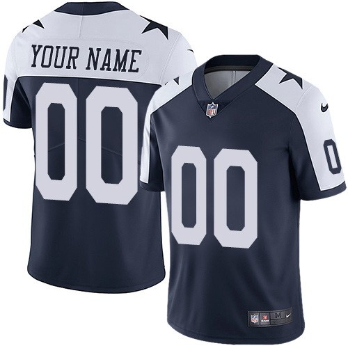 Dallas Cowboys Customized Limited Navy Thanksgiving Vapor Untouchable Jersey