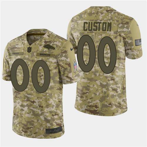 Denver Broncos Customized Camo Salute To Service NFL Stitched Limited Jersey