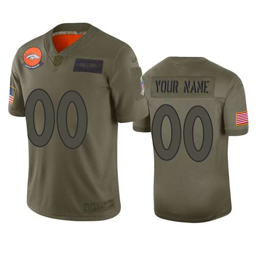 Denver Broncos Customized 2019 Camo Salute To Service NFL Stitched Limited Jersey