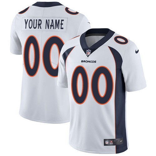 Denver Broncos Customized Limited White Vapor Untouchable Jersey