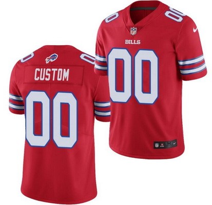 Buffalo Bills Customized Limited Red Rush Color Jersey